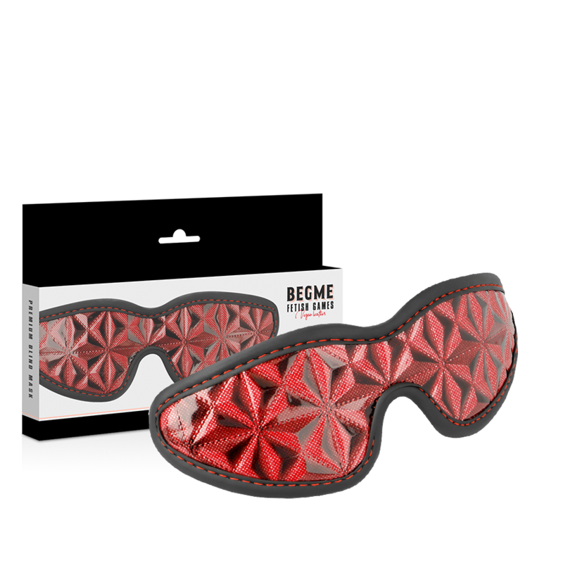 Masque Bandeau BDSM Premium Doublure Néoprène Réglable - Begme