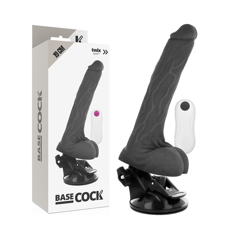Vibromasseur Ventouse Réaliste Télécommande 12 Modes TPE - Basecock