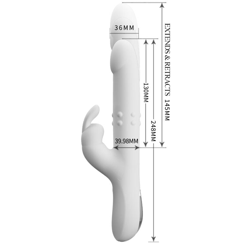 Vibromasseur Rabbit Reese Rotation Poussée Multi-Vitesses - Pretty Love