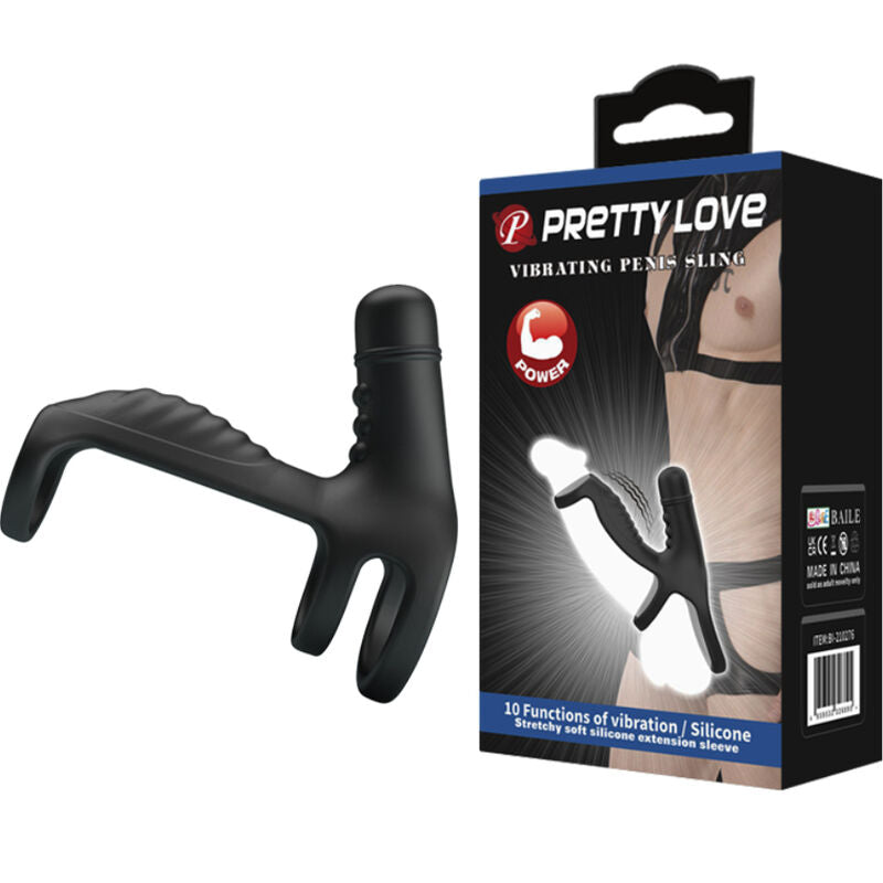 Gaine à Pénis Vibrante Silicone Souple Cockring 10 Modes - Pretty Love