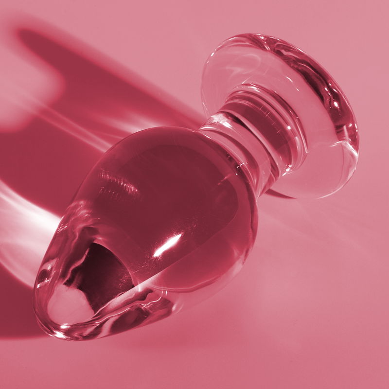 Plug Anal Verre Borosilicate Nebula Modèle 3 Rose 11 cm