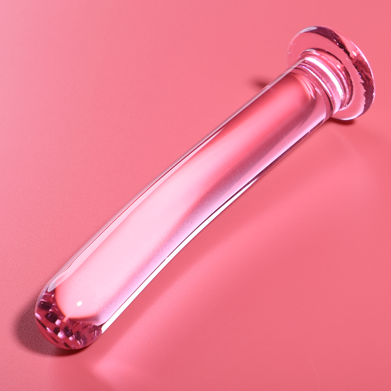 Gode en Verre Borosilicate Modèle 8 Rose 14,5 cm Texturé - Nebula Series By Ibiza