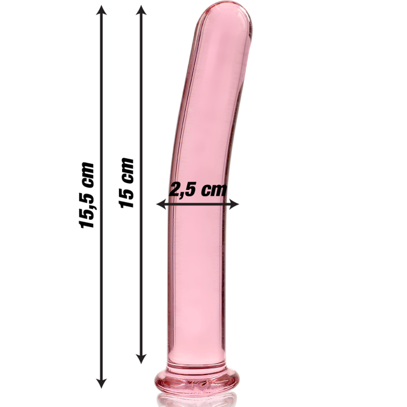 Gode en Verre Borosilicate Modèle 9 Rose 15,5 cm - Nebula Series By Ibiza