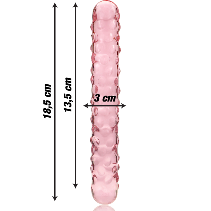Gode en Verre Borosilicate Nebula Modèle 15 Rose 18,5 cm