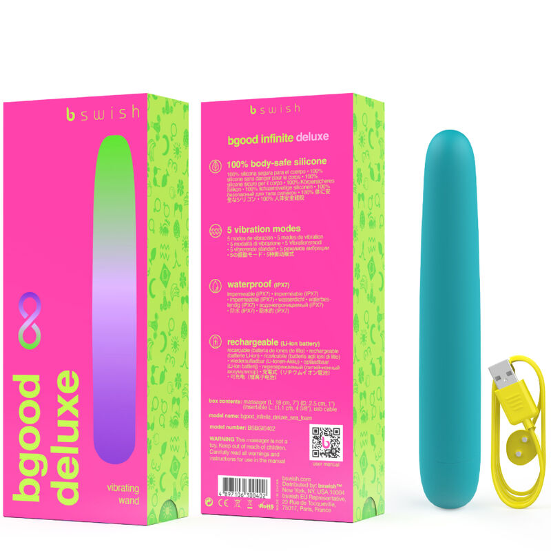 Vibromasseur Bgood Infinite Deluxe - 5 Modes Silicone IPX7 - B Swish