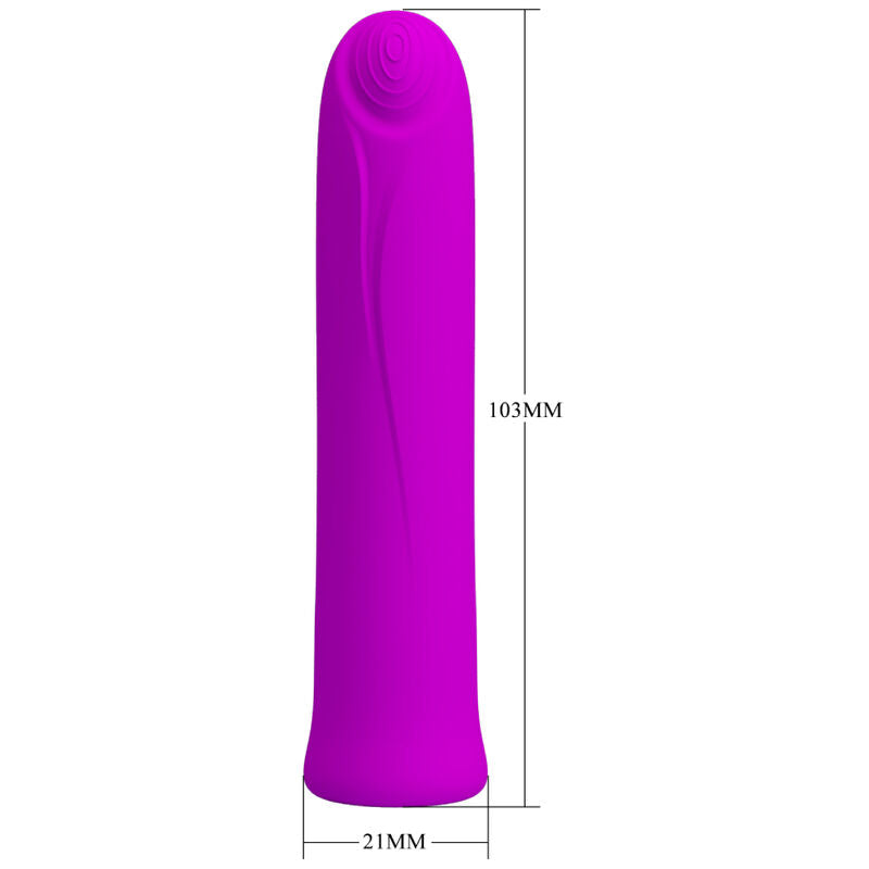 Mini Vibromasseur Curtis 12 Vibrations Texturé Mémoire - Pretty Love