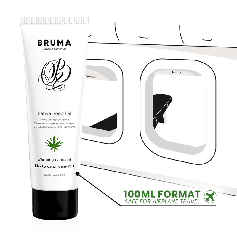 Lubrifiant Chauffant Cannabis Base Eau - Gel Aromatisé - Bruma