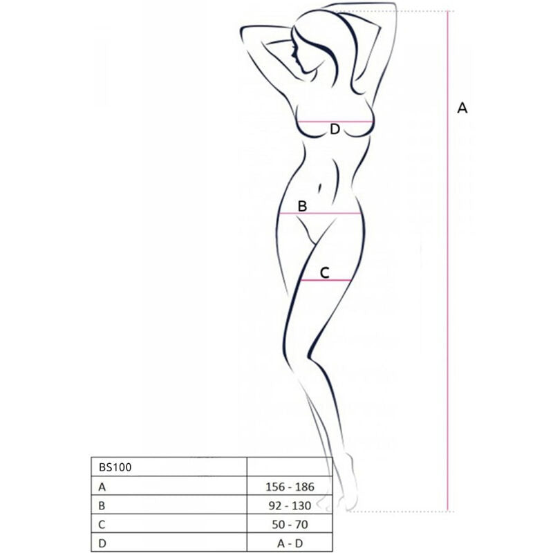 Bodystocking Résille BS100 Dentelle Transparences Taille Unique - Passion Woman