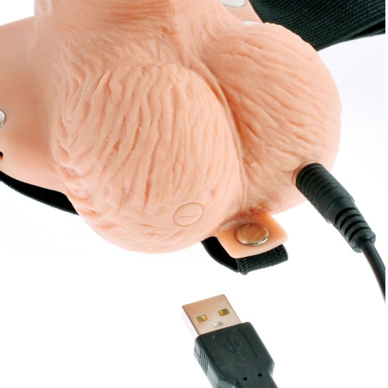 Gode Ceinture Vibrant Réaliste 15 cm Télécommande Rechargeable - Fetish Fantasy