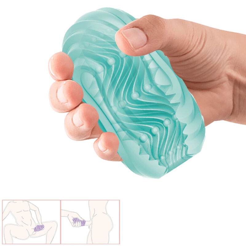 Œuf Masturbateur Cupid Twist Réversible Extensible TPR Étanche - Pretty Love