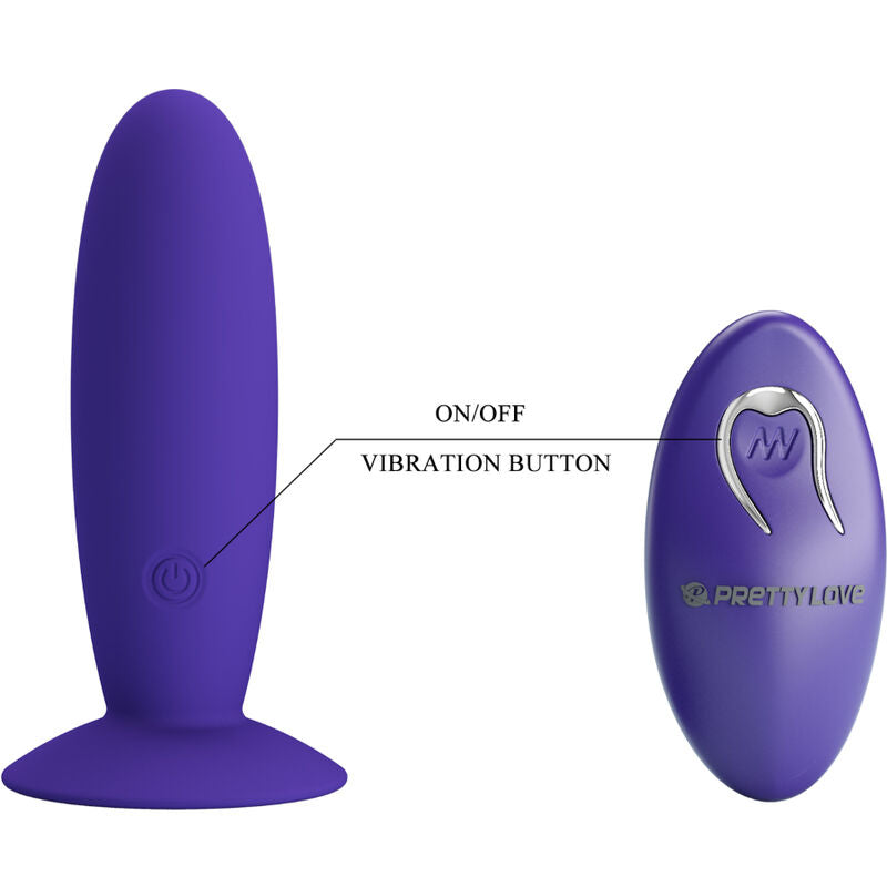 Plug Anal Vibrant Youth Télécommande 12 Modes Rechargeable - Pretty Love