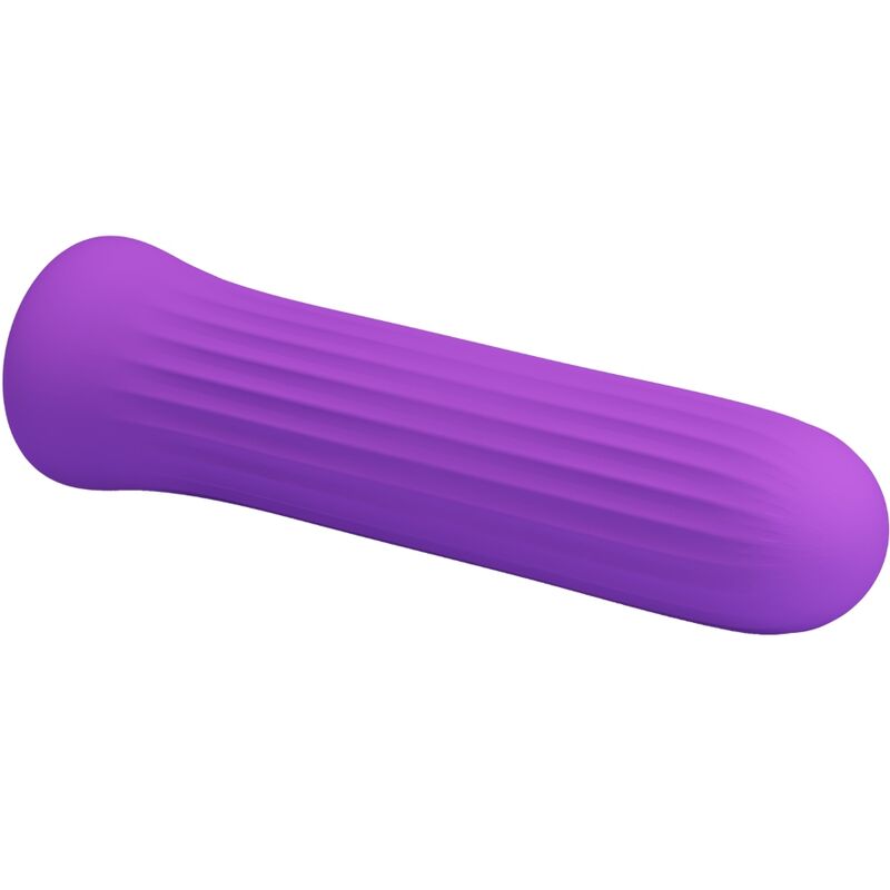 Vibromasseur Compact Blanche 12 Vitesses Texturé - Silicone - Pretty Love
