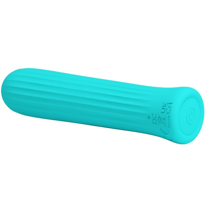 Vibromasseur Compact Blanche 12 Vitesses Texturé - Silicone - Pretty Love