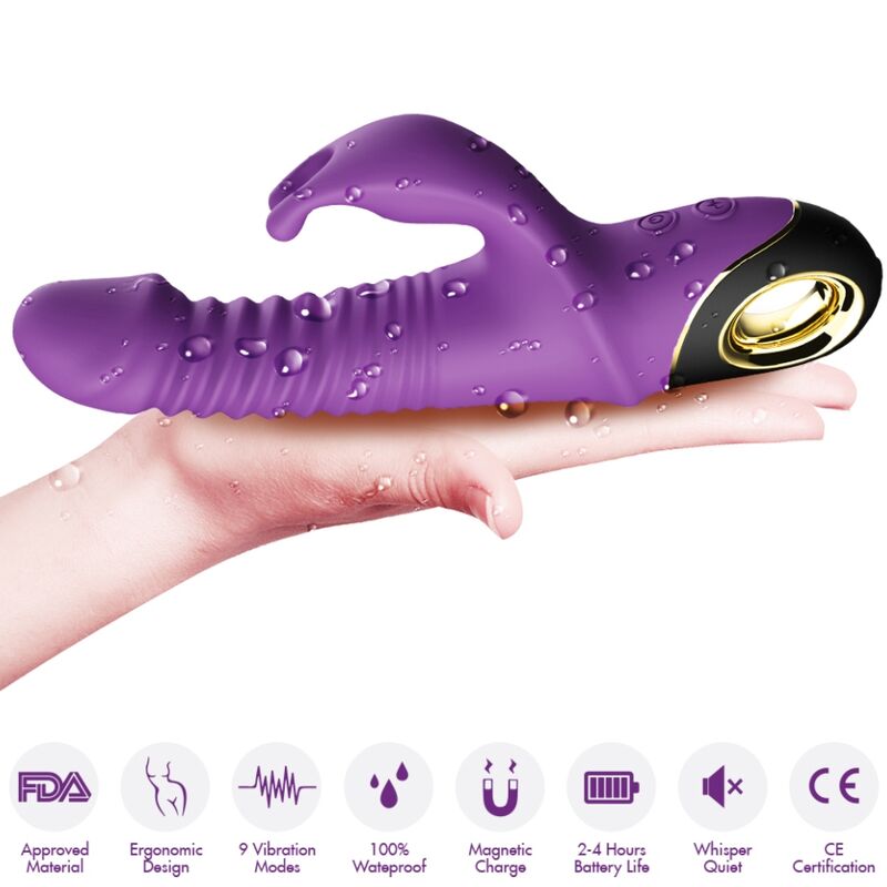 Vibromasseur Rabbit Va-et-Vient Zing - 9 Vibrations 5 Poussées - Armony
