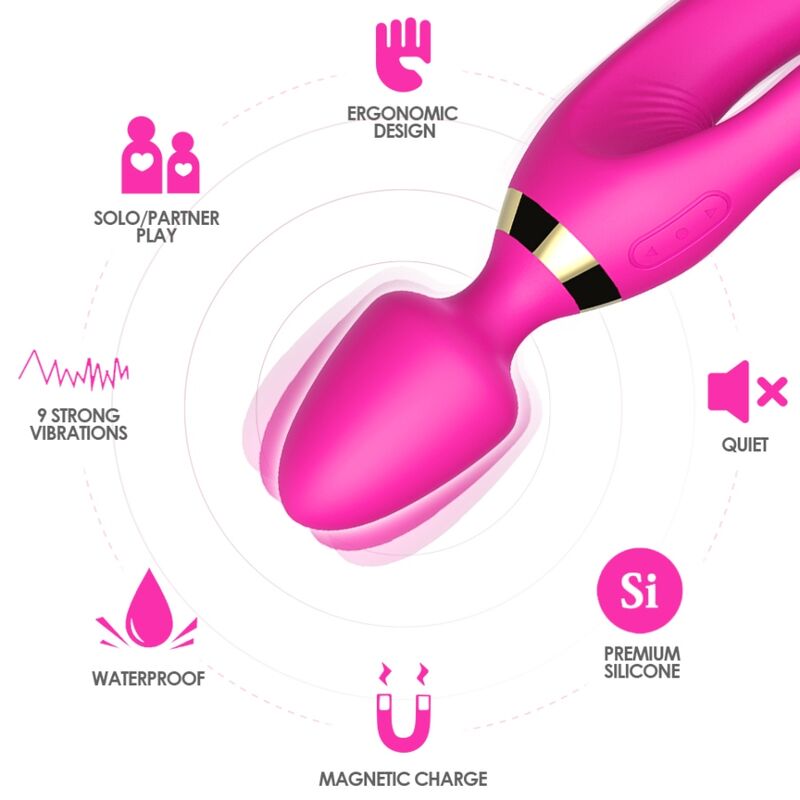 Vibromasseur Rabbit Col Flexible - 2x9 Modes Silicone - Armony