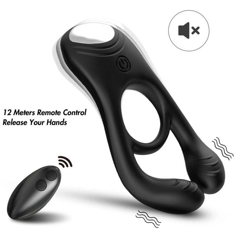 Cockring vibrant Veyron d'Armony avec sa télécommande sans fil et pictogramme silencieux