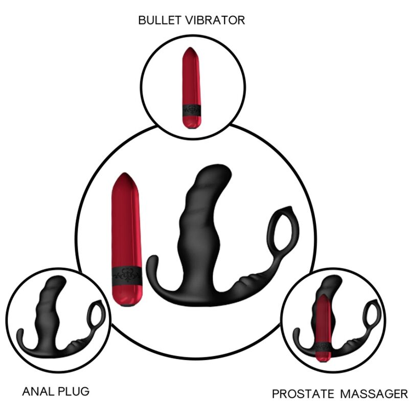Visuel du Knight d'Armony : moteur bullet amovible, usage plug et stimulation prostatique