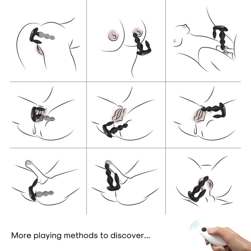 Schémas des usages possibles du stimulateur prostatique Manfun Armony, en solo ou à deux