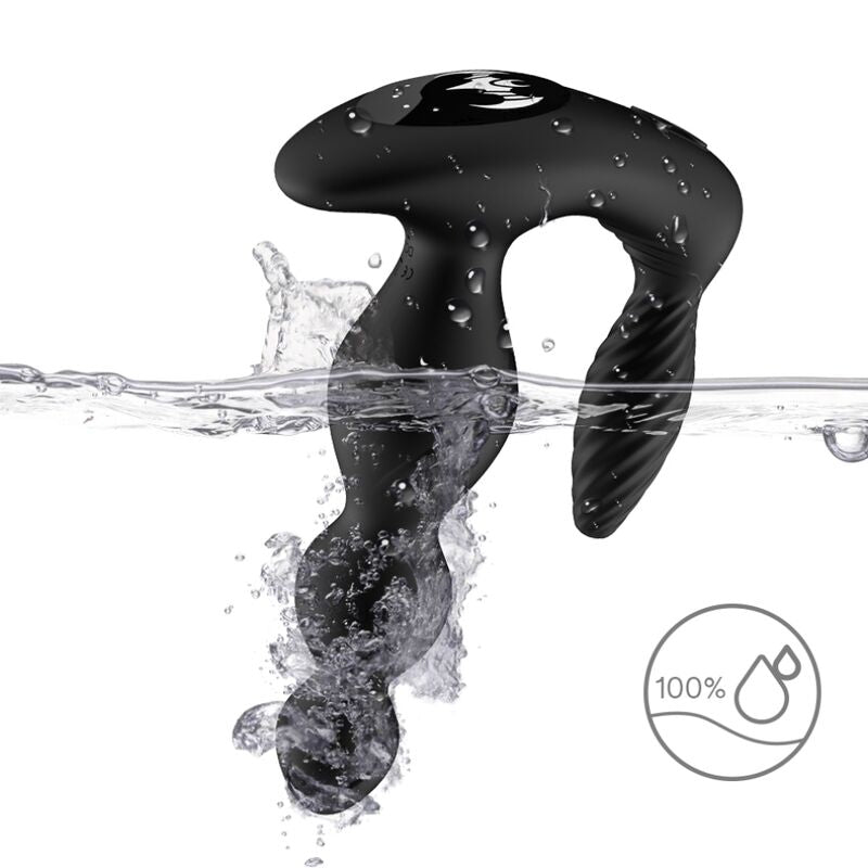 Stimulateur prostatique Manfun Armony plongé dans l'eau, pictogramme submersible