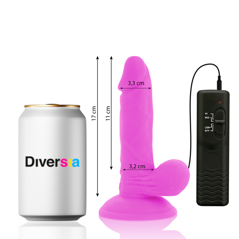 Gode Ventouse Vibrant Flexible Télécommande - TPE Souple - Diversia