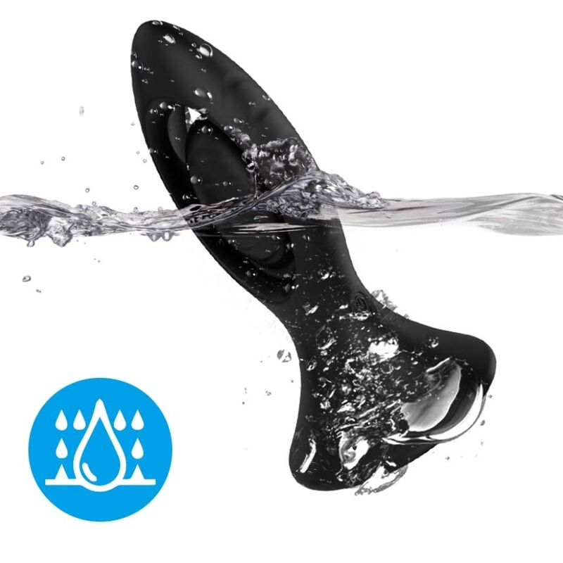 Plug anal vibrant ajouré Armony éclaboussé d'eau, pictogramme submersible