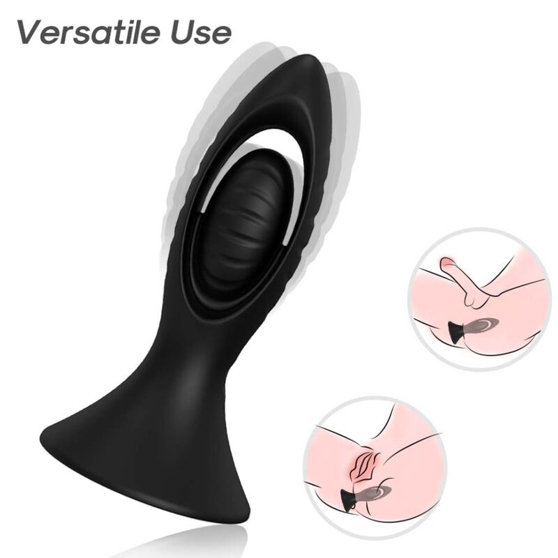 Plug anal ajouré Armony vu de trois quarts avec schémas d'utilisation vaginale et anale