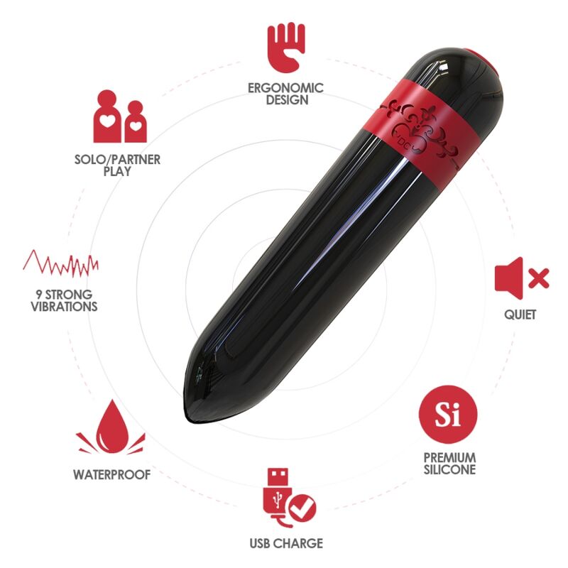 Mini Vibromasseur Bullet Rocket - Télécommande 9 Modes - Armony