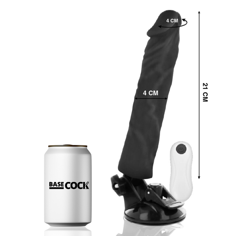 Vibromasseur Réaliste Télécommandé 21 cm Étanche Rechargeable - Basecock