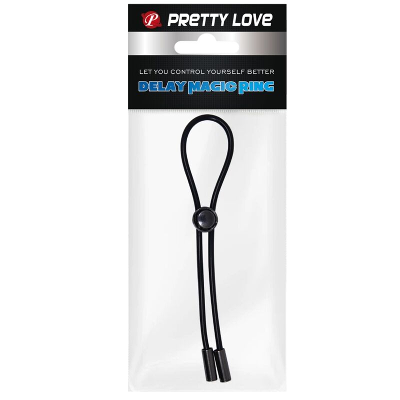 Cockring Cordon Ajustable Pénis et Testicules Silicone - Pretty Love