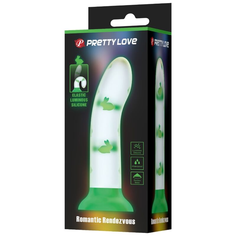 Gode Lumineux Nightfall Silicone Ventouse - Pretty Love
