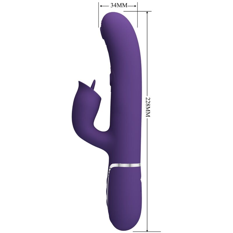 Vibromasseur Rabbit Langue Léchante 7 Vibrations 7 Léchages - Pretty Love