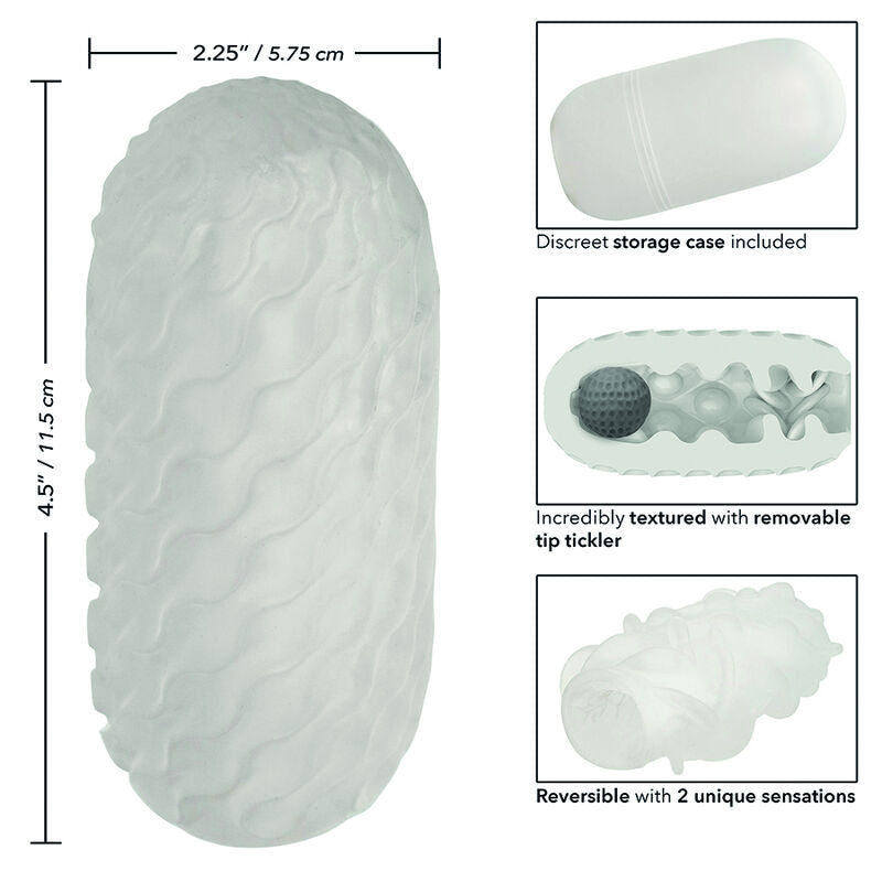 Masturbateur Réversible Boundless Squishy - Balle Amovible Silicone - CalExotics