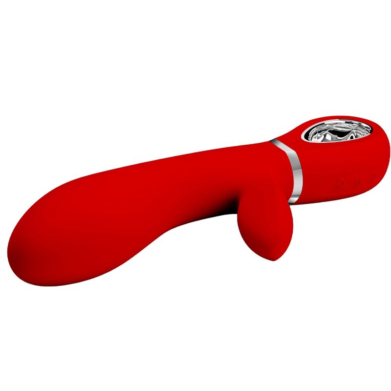 Vibromasseur Rabbit Thomas Point G Incurvé Mémoire - Silicone - Pretty Love