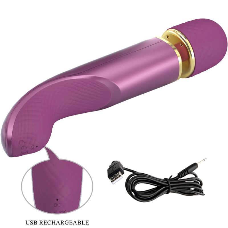 Vibromasseur Wand 7 Vibrations 5 Vitesses Rechargeable - Silicone - Pretty Love