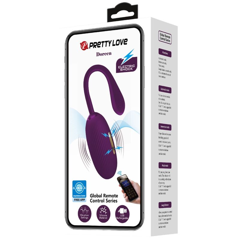 Œuf Vibrant Connecté Doreen Rechargeable Silicone - Pretty Love