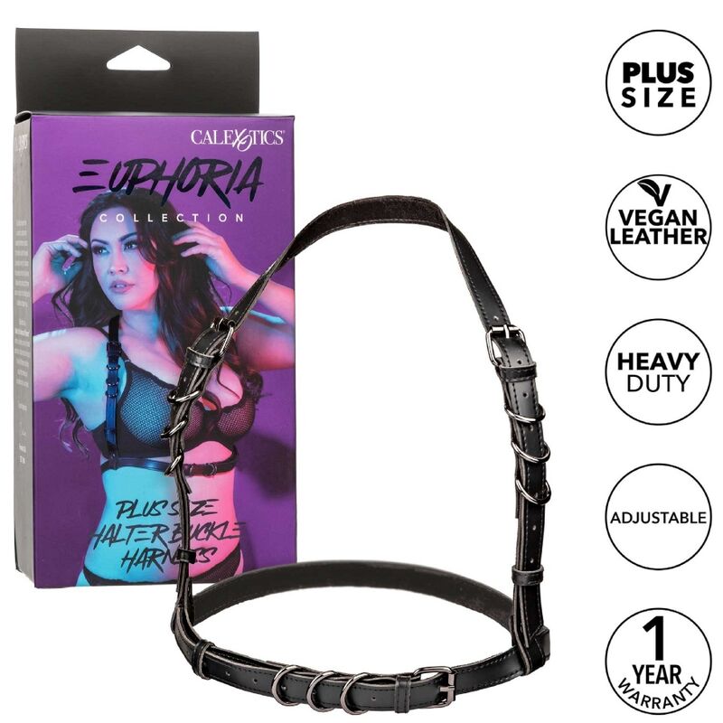 Harnais Licol Euphoria Boucle Réglable Vegan - Calexotics