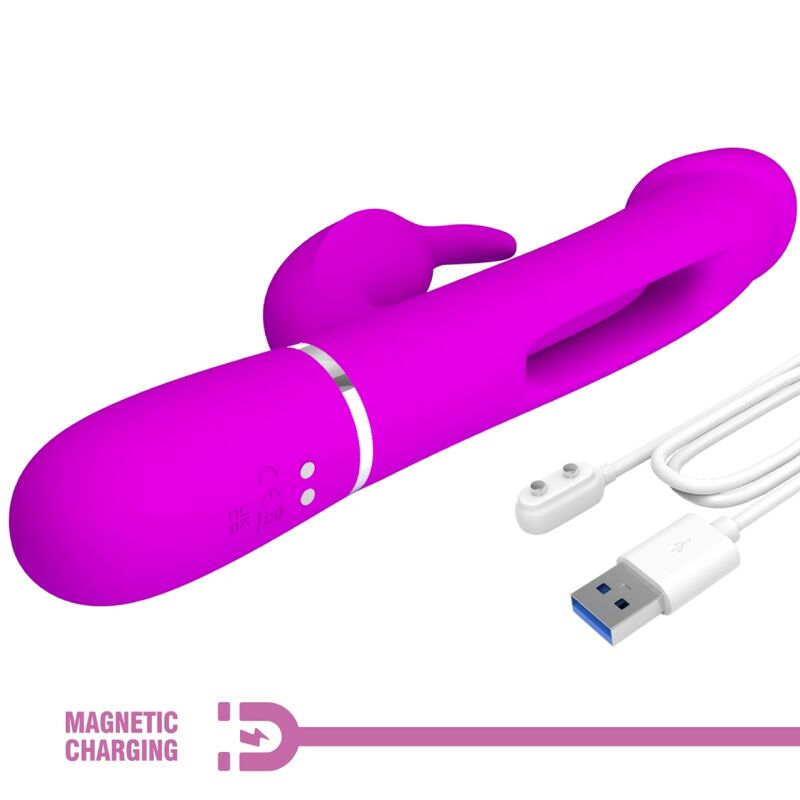 Vibromasseur Rabbit Dejon 3 en 1 Multifonction - Pretty Love