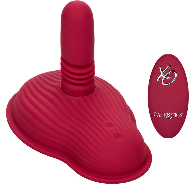 Vibromasseur à Chevaucher Double Moteur Télécommande 12 Modes Rouge - CalExotics