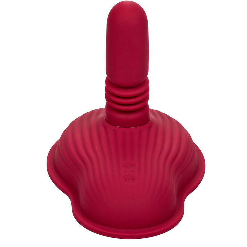 Vibromasseur à Chevaucher Double Moteur Télécommande 12 Modes Rouge - CalExotics