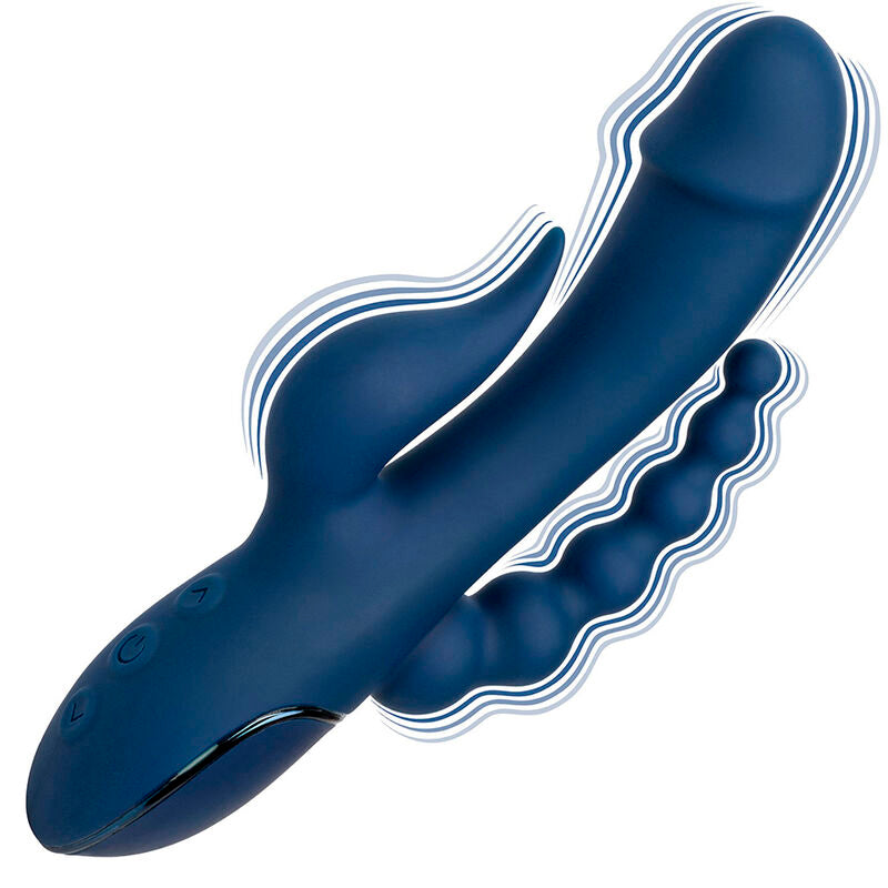 Vibromasseur Rabbit Triple Stimulation Point G Clitoris Silicone - CalExotics