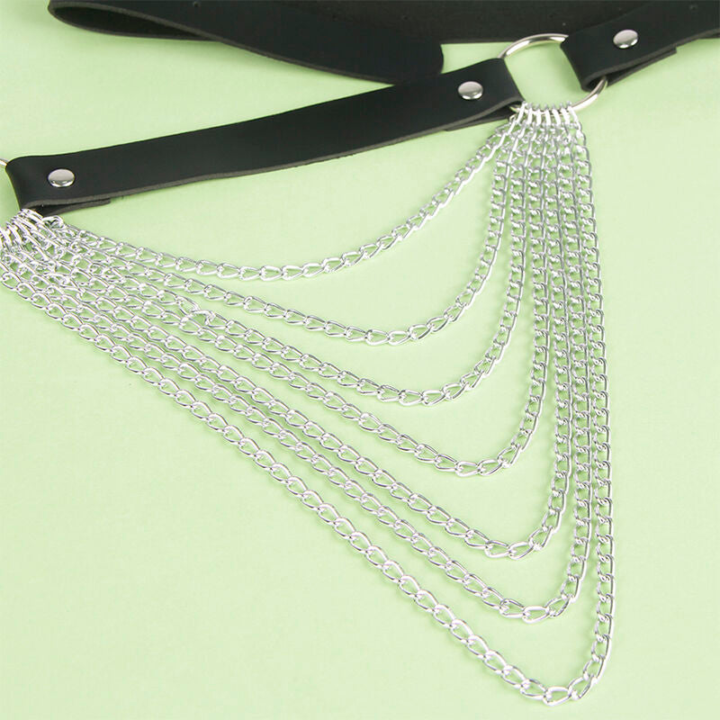Ceinture Chaîne Cuir Noir Lingerie Sexy Taille Unique - Subblime