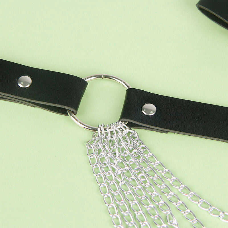 Ceinture Chaîne Cuir Noir Lingerie Sexy Taille Unique - Subblime