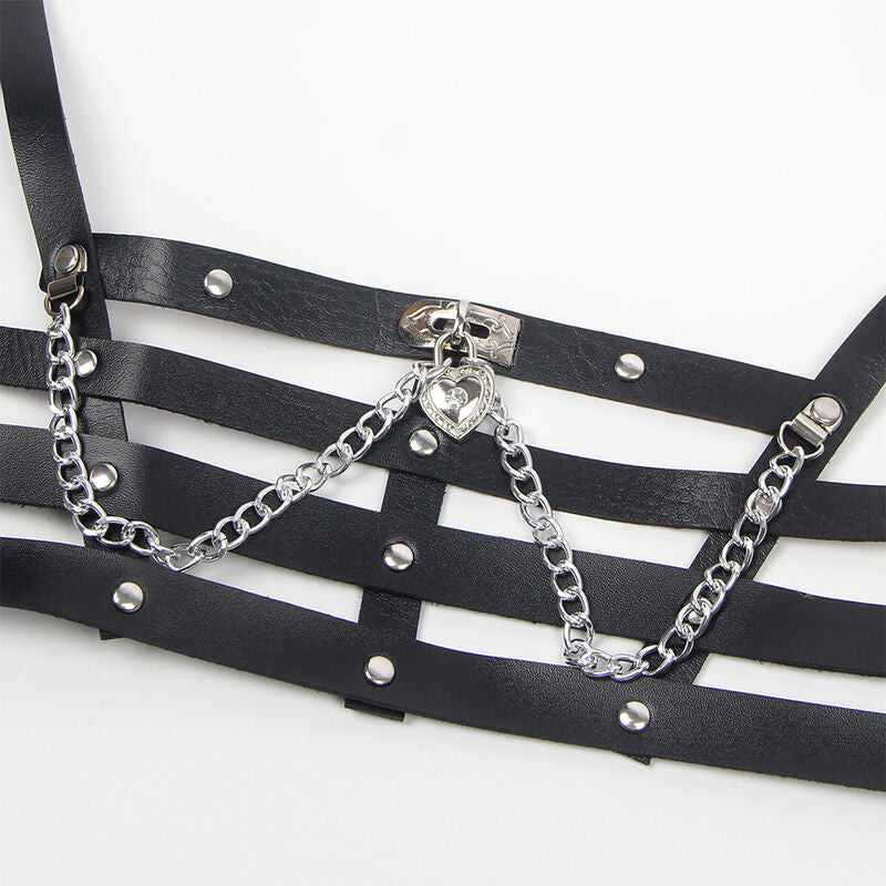 Harnais Corset Cuir Détail Chaîne Taille Unique - Subblime
