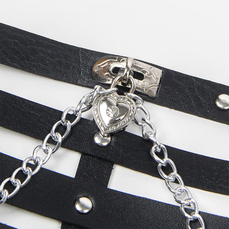 Harnais Corset Cuir Détail Chaîne Taille Unique - Subblime
