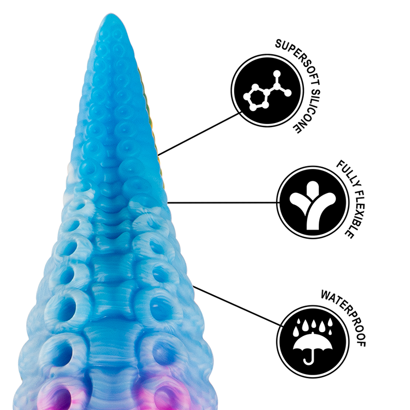Gode Tentacule Phorcys Silicone Multi-Courbes Progressif - Epic Cybersilicock