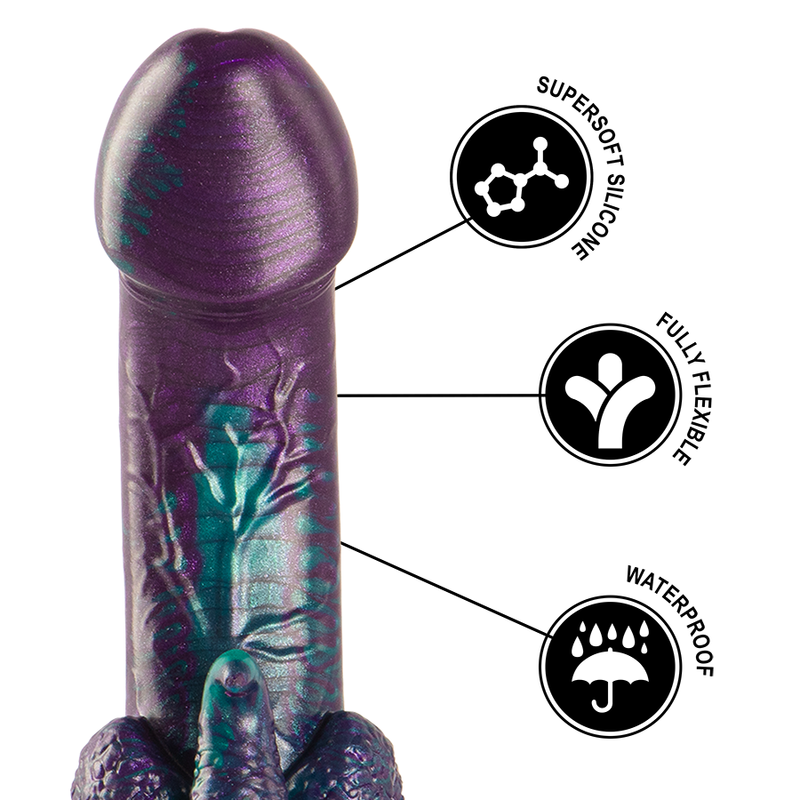 Gode Dragon Basilisk Silicone Écailleux 2 Tailles - Epic Cybersilicock