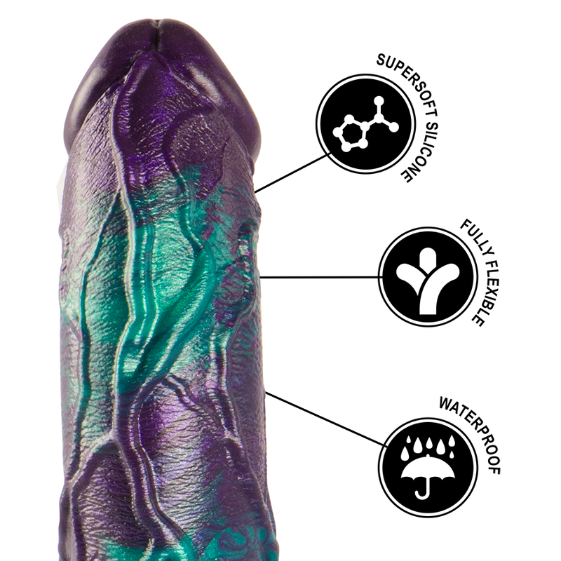 Gode Dragon Basilisk Silicone Écailleux 2 Tailles - Epic Cybersilicock