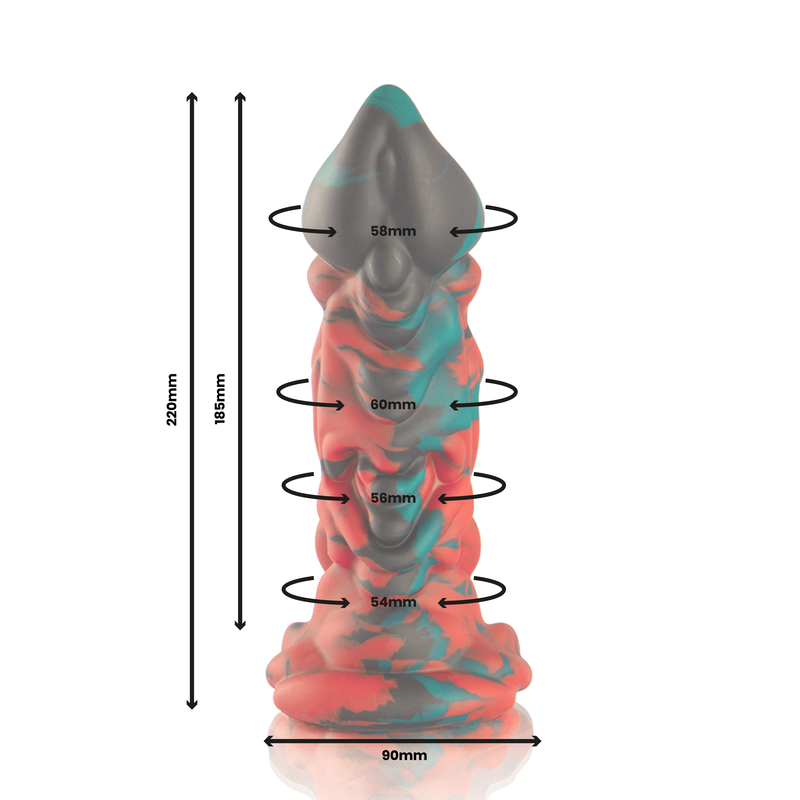 Gode Fantasy Phobos Silicone Gland et Renflement XXL 2 Tailles - Epic