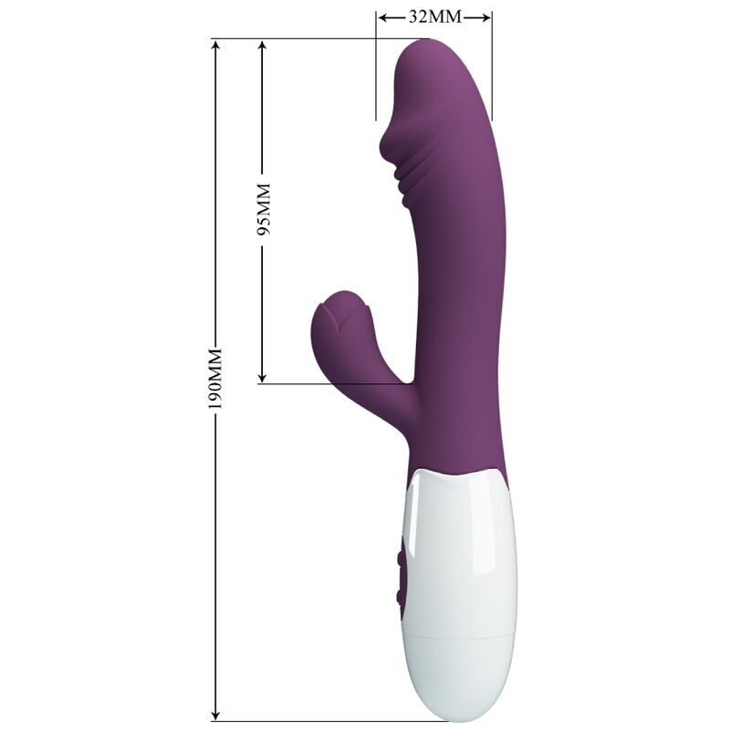 Vibromasseur Double Snappy Point G et Clitoris 30 Fonctions - Pretty Love