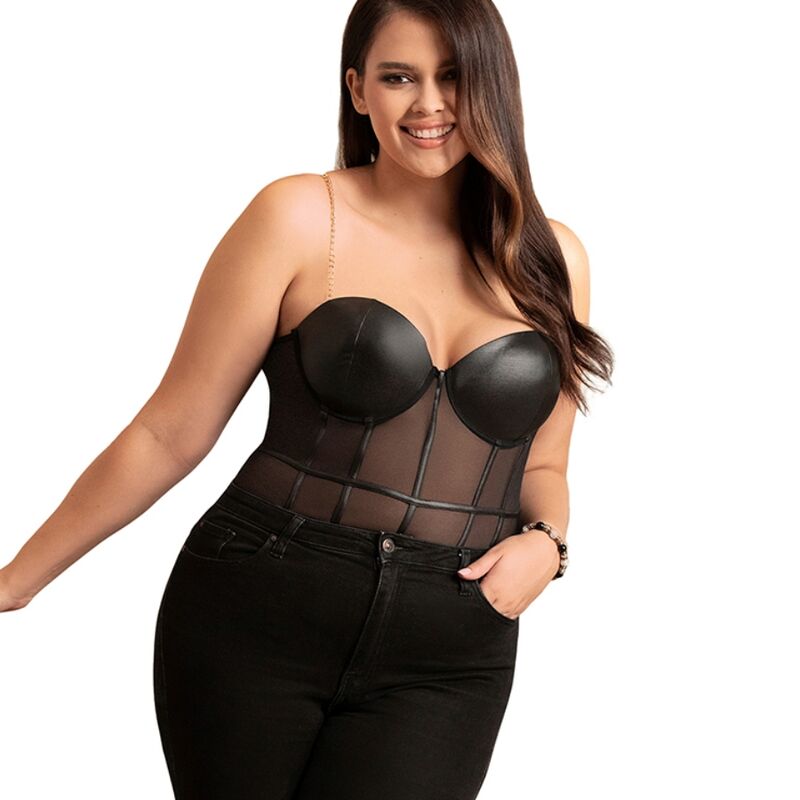 Body Sexy Bretelles Chaîne Dos Ouvert Lingerie Sensuelle - Subblime